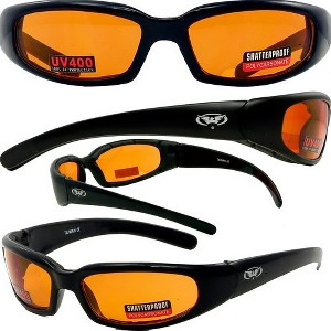 Global Vision Eyewear Chicago Safety Motorcycle Glasses with Orange Lenses - 1 of 1