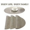 PiccoCasa Washable Non-slip Insulation Mats for Kitchen Dining Table Oval Placemat 4 Pcs - 4 of 4
