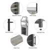 GustoWave Corner Bar Cabinet - 29", Home Bar Liquor Cabinet for 50+ Bottles, Freestanding Wine Storage & LED Light, 5-Tiers Cabinet Bar - 4 of 4