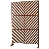 Okak Patio Privacy Screen with Diagonal Stripe Cutout, Outside Lattice Panels with Stand, Patio Privacy Panels for Backyard, Garden, Lawn - 2 of 4