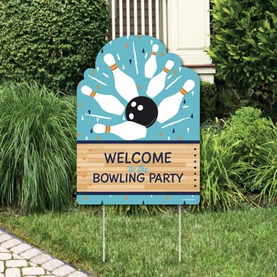 Big Dot of Happiness Strike Up the Fun - Bowling - Party Decorations - Birthday Party or Baby Shower Welcome Yard Sign