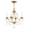Livex Lighting Chesterfield 4 - Light Chandelier in  Antique Gold Leaf - 2 of 4
