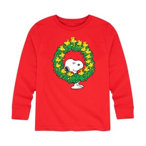 Boys' - Peanuts - Christmas Fun Long Sleeve Graphic T-Shirt - 1 of 4