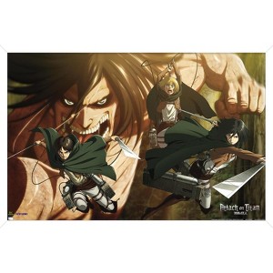 Trends International Attack on Titan: Season 2 - Attack Titan Framed Wall Poster Prints - 1 of 4