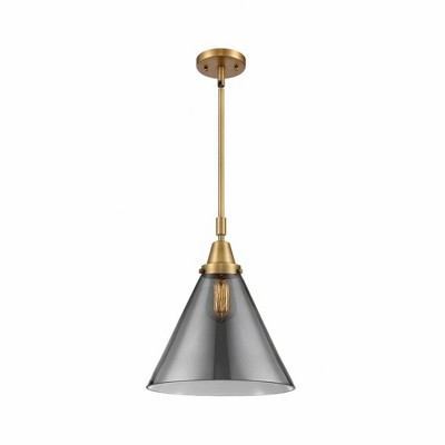 Cone - 1 Light Stem Hung Mini Pendant In Industrial Style-17.13 Inches Tall and 12 Inches Wide