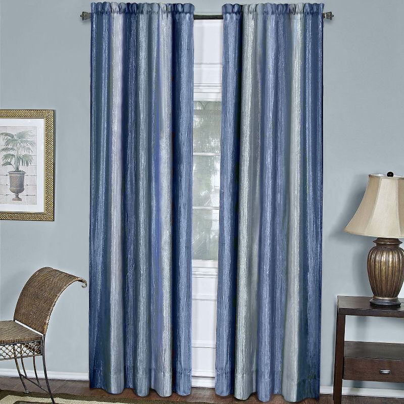 GoodGram Royal Ombre Crushed Semi Sheer Complete 6 Pc. Window Curtain & Valance Set, 4 of 5