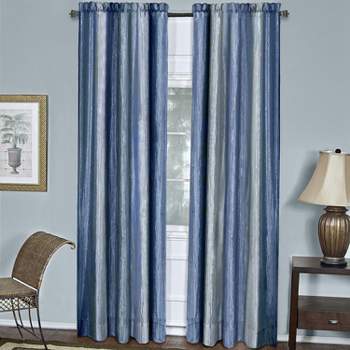 GoodGram Royal Ombre Crushed Semi Sheer 84 in. Long Curtain Panel Pair