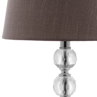 Nola 16" Light Grey Crystal Ball Table Lamp Set