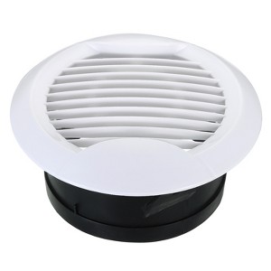 Unique Bargains ABS Plastic Adjustable Round with Screen Bathroom Office Air Vent Cover - 1 of 4