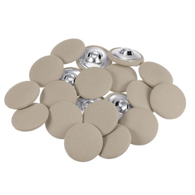 Unique Bargains Metal Shank Round Cloth Covered DIY Sewing Buttons 20 Pcs