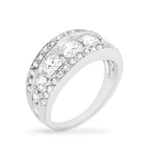 Slickblue Stunning Women's Anniversary Ring - 2.31 Ct. Cubic Zirconia, Rhodium Finish, Sizes 5-10 - 1 of 2