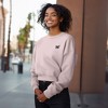 Dalix Butterfly Embroidered Fleece Relaxed Boxy Fit Long Sleeve Crewneck Sweatshirt Womens - 4 of 4