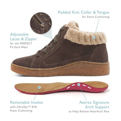 Женские кроссовки AETREX Women's Arch Support Sneakers Bonnie Size 8.5 — фото 5