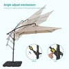 Sonkuki 8.2 x 8.2 Ft. Patio Offset Umbrella With Base for Garden, Backyard and Poolside - 4 of 4