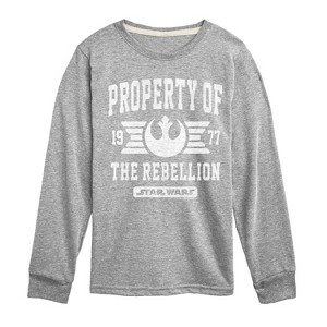 Boys' - Star Wars - Property Of Rebellion Long Sleeve Graphic T-Shirt - 1 of 4