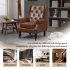 Okak Modern Upholstered Arm Accent Chair with Sturdy Wood Legs,Comfy Lounge Chair for Living Room,Bedroom - 3 of 4