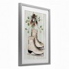 Stupell Industries Winter Ice Skates on Stripes Framed Print Under Glass Art - 2 of 4