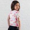 Calypsa Girl's Short Sleeve UPF 50+ Lily Swim Top - 2 of 3