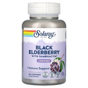 Solaray Black Elderberry With Sambuactin, 60 Lozenges - 1 of 2