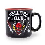Silver Buffalo Stranger Things Hellfire Club Ceramic Camper Mug | Holds 20 Ounces