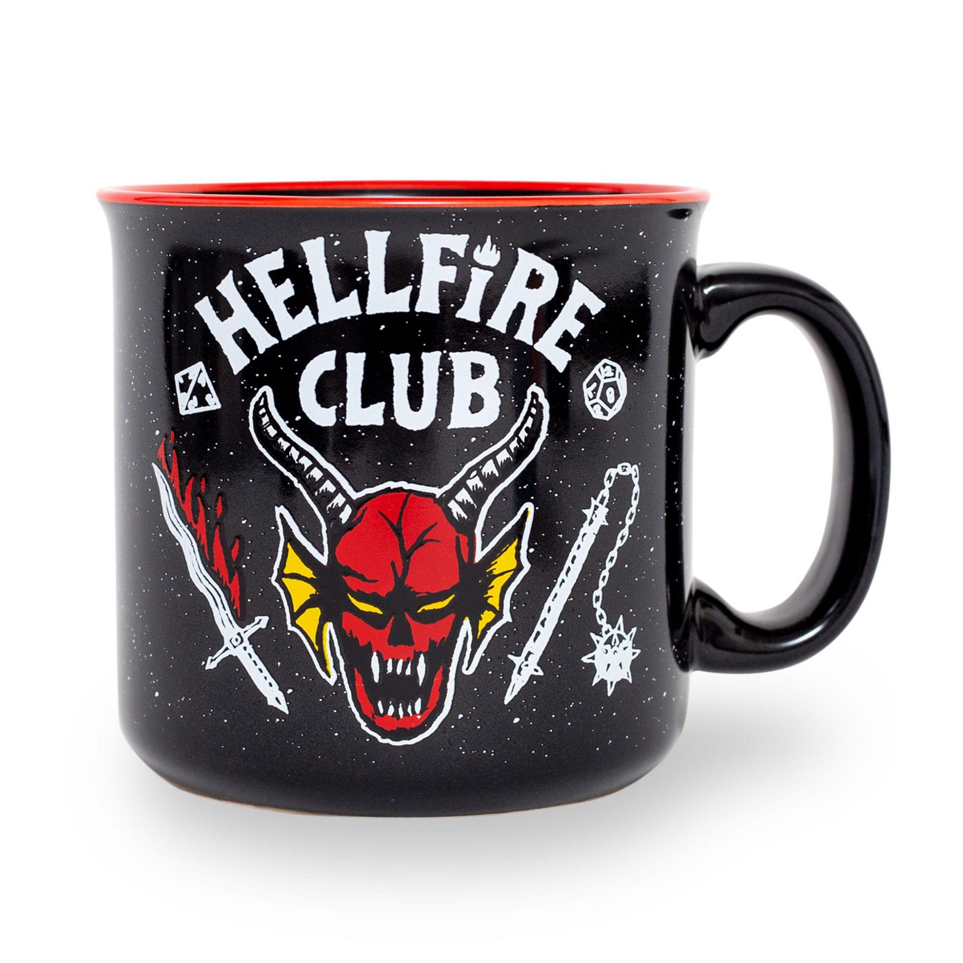 Silver Buffalo Stranger Things Hellfire Club Ceramic Camper Mug | Holds 20 Ounces
