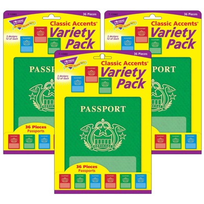 3pk 36 per Pack Passports Classic Accents Variety Pack - TREND