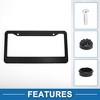 Unique Bargains Stainless Steel License Plate Holder Round Hole Mirror Polished Black - 4 of 4