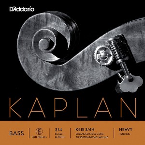D'Addario Kaplan Series Double Bass C (Extended E) String 3/4 Size Heavy - 1 of 2