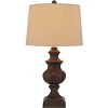 Cal Lighting Hertford 100W Resin Table lamp with Taper Drum hardback Fabric Shade. Priced and Sold as Pairs - 3 of 4