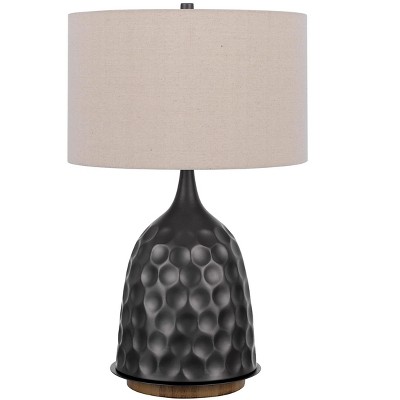 Cal Lighting 150W 3 Way Oskaloosa Metal Table lamp with Drum Shade