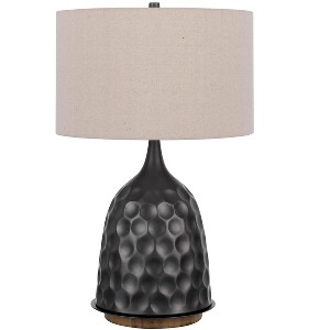 Cal Lighting 150W 3 Way Oskaloosa Metal Table lamp with Drum Shade - 1 of 1