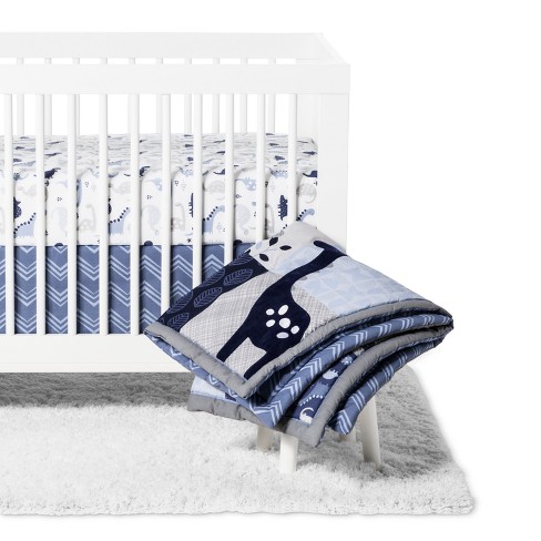 Bedtime Originals 3pc Roar Crib Bedding Set Blue Target