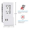 Pyle USB Wall Power Outlet Cover Plate with Dual USB Charging Ports and Device Holder - White (PWPLGU204) - 3 of 4