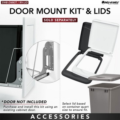 Double Pull-Out Waste Bin Containers with Red and Black Plastic Bins