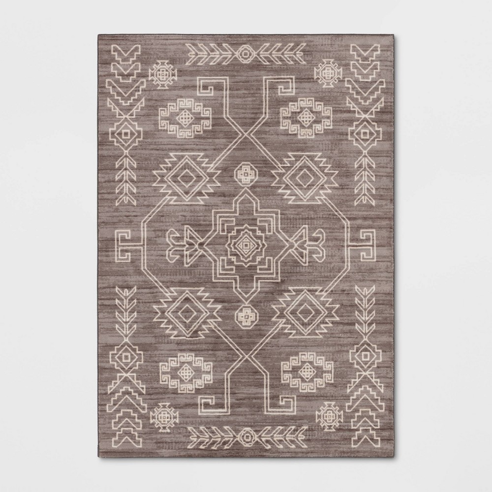 7'x10' Global Persian Style Area Rug Gray - Threshold™