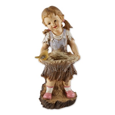 14.5" Polyresin Sweet Summertime Solar Statue Brown - Zingz & Thingz