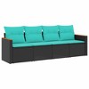 vidaXL Garden Sofa Set Black PE rattan Large Modular Garden Sofa Set - 2 of 3