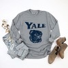 Yale Bulldog Distressed - Women's Garment Dyed Long Sleeve Graphic T-Shirt - 2 of 4