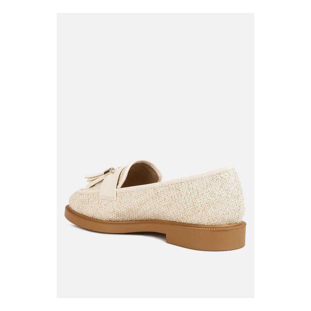 Женские туфли London Rag Womens Foxford Tassle Detail Raffia Loafers 7 — фото 8