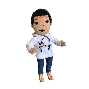 Our Brown Boy Joy Original My Friend White Hoodie Baby Doll 3 - 1 of 4