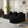 111.8" L-Shaped Curved Modular Sofa Couch with Chaise & 3 Pillows for Living Room - ModernLuxe - 3 of 4