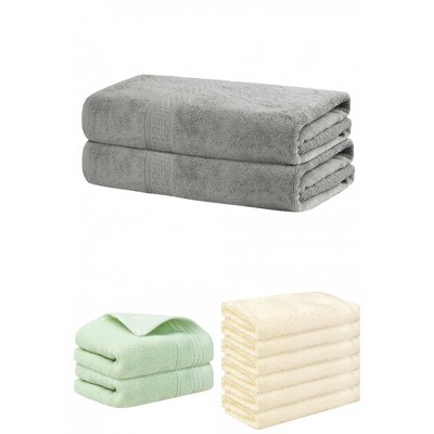 REGALWOVEN Striped Soft Absorbent Bathroom Cotton Towel Set 3 Pcs