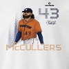 MLBPA Men's Mccullers Pw Licensed Mlb Lance Mccullers Houston Astros Signature 43  Long Sleeve Graphic Cotton Pullover Sweatshirt - White 2X - 2 of 4