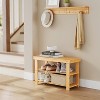 Shoe Rack Bench, 3-Tier Bamboo Shoe Storage Organizer, Entryway Bench, Holds Up to 286 lb, 11.3 x 27.6 x 17.8 Inches, for Entryway Bathroom Bedroom - 2 of 4