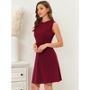 INSPIRE CHIC Women's Work Round Neck Sleeveless Fit and Flare Dresses - 2 of 4