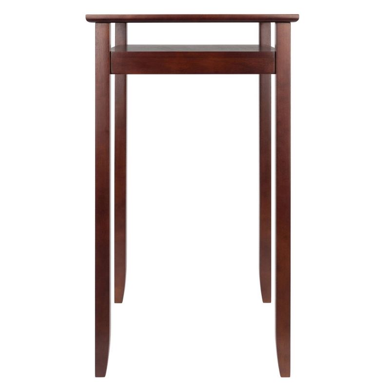 Halo Square Bar height Table with Glass Top Wood/Walnut - Winsome, 6 of 8