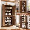 Besiost Freestanding Kitchen Pantry Cabinet with 4 Doors, 71" Large Storage Cupboard with Drawer and Shelves - 3 of 4