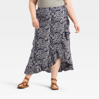 Women's Ruffle Maxi Wrap Skirt - Universal Thread™