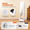 VEVOR Mirror Jewelry Cabinet, Standing Mirror with Storage, Lockable Jewelry Mirror Organizer with Full Length Mirror, Velvet Lining, White - 4 of 4