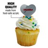 Nicholls State University Secondary Heart Love Cupcake Picks Toppers Decoration Set of 6 - 3 of 4